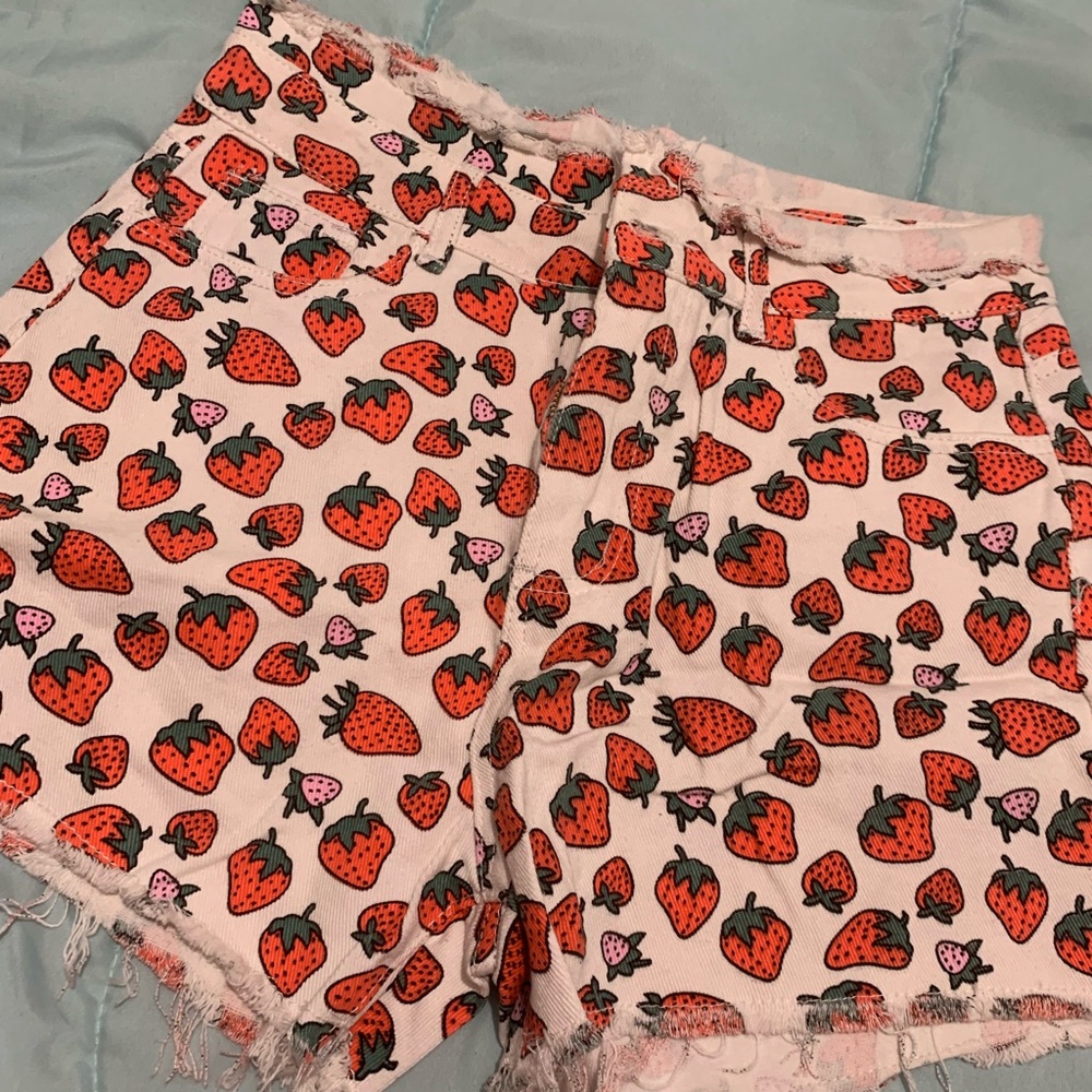 Strawberry Denim Shorts